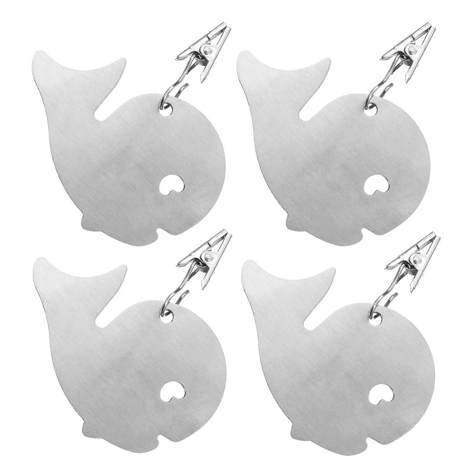 Tablecloth Weights Table Clips Creative Shape Silver 7.2x5.1cm Wind Resistance 4Pcs