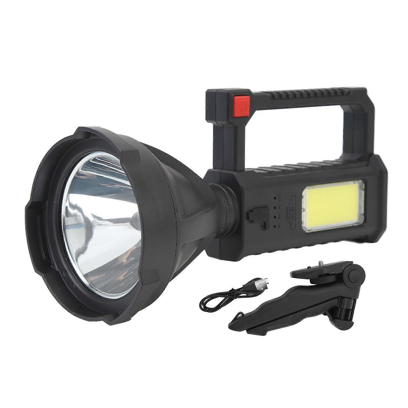 LED Searchlight Strong Bright Long Range Lighting Waterproof Handheld Spotlight Flashlight with Multifunction Bracket