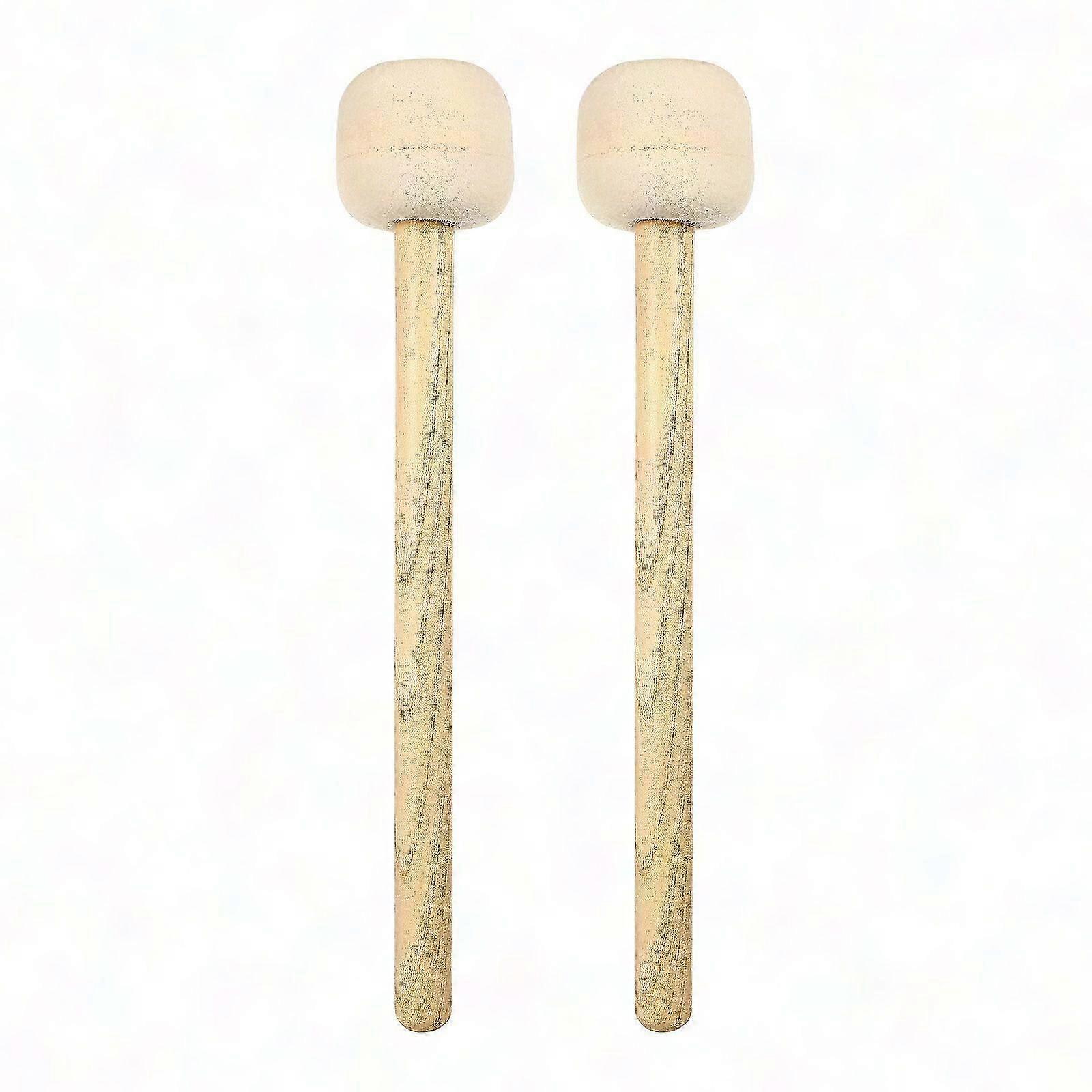 2pcs Wooden Drum Mallets with Wool Felt Head