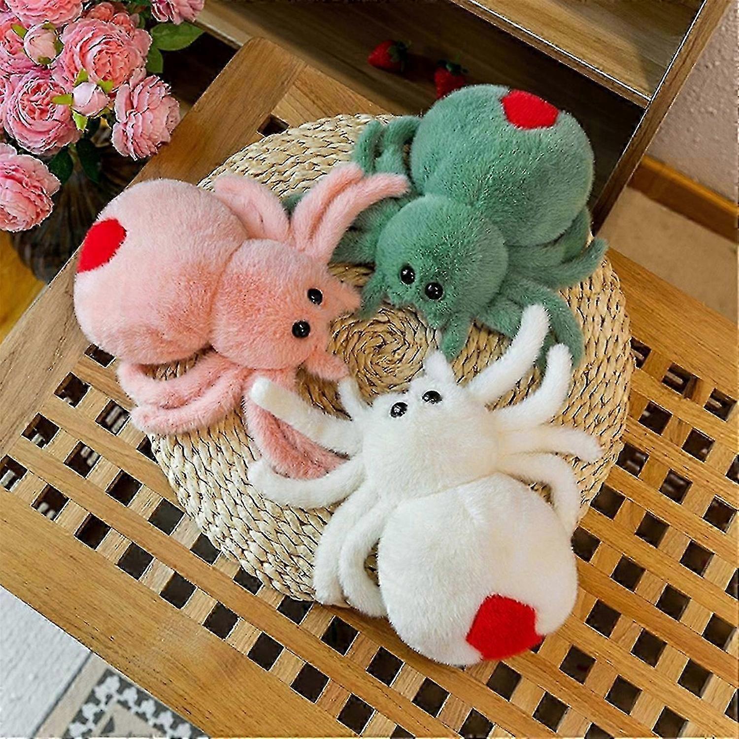 Crawling Spider Plush Toy White