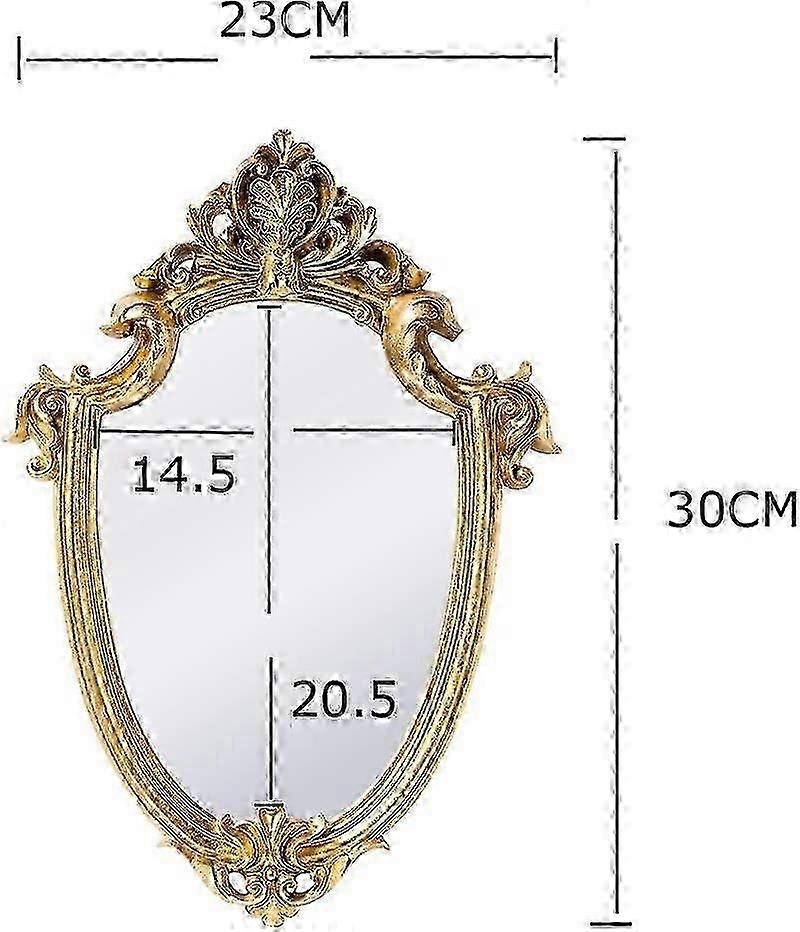 Antique Golden Shield Decor Mirror