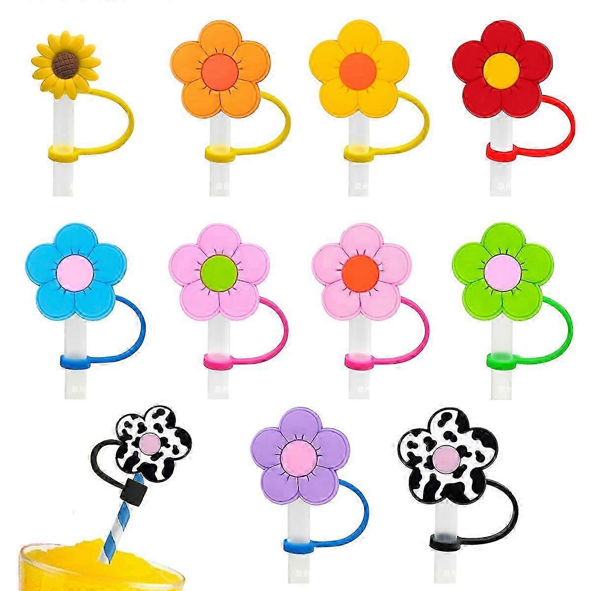 Dustproof Cartoon Silicone Straw Caps