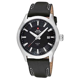 Swiss Military Quartz Analog Man Watch with Cowskin Bracelet SM34024.05