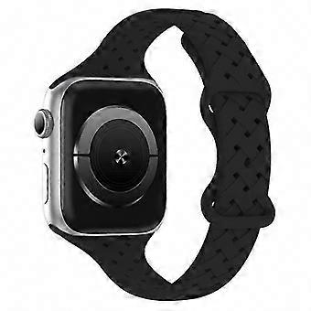 Butterfly Buckle Silicone Braid Watch Band Compatible with Watch 38/40/41/S10 42mm