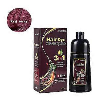 Herbal Hair Coloring Shampoo, Natural Plant Extracts, Instant Hair Darkening, No Damage to Hair, Controls Frizz, Nourishes Scalp, 500ml
