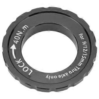 Bike Centerlock Lockring Aluminum Alloy Bike Disc Brake Hub Disc Rotor Lock Ring for Road Bike Mountain Bike Black