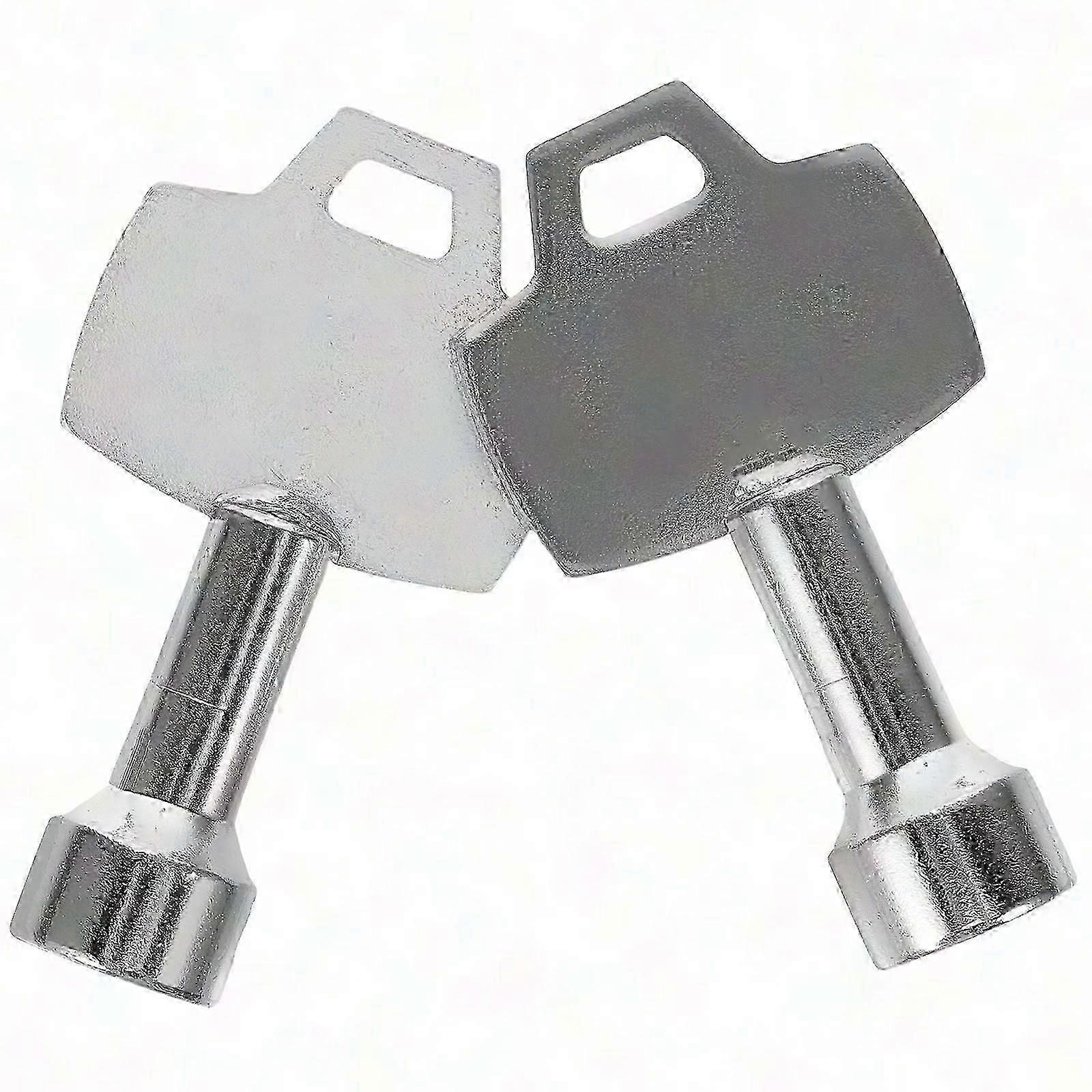 2-Pack Triangular Bin Lock Key for Outdoor Use