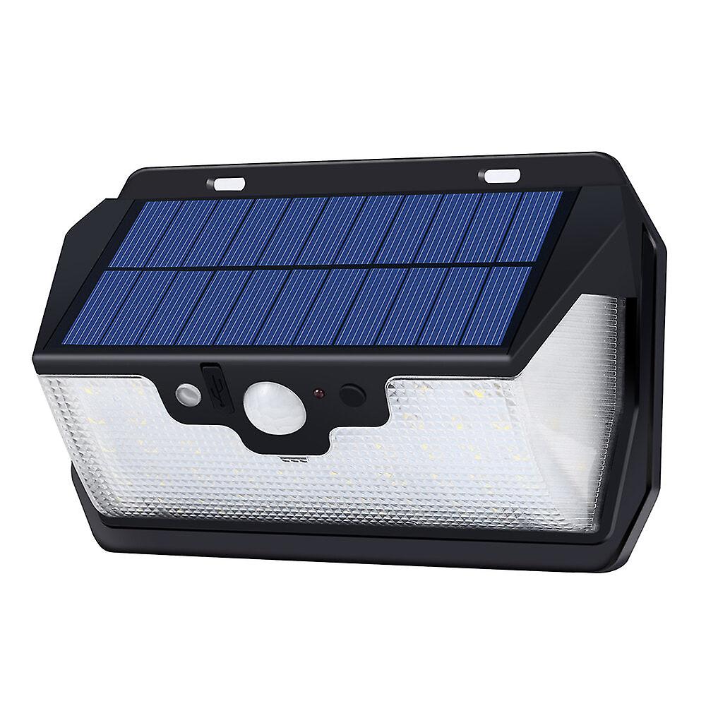 Solar Remote Control Sensor Light Courtyard Wall Light,800lm/53led