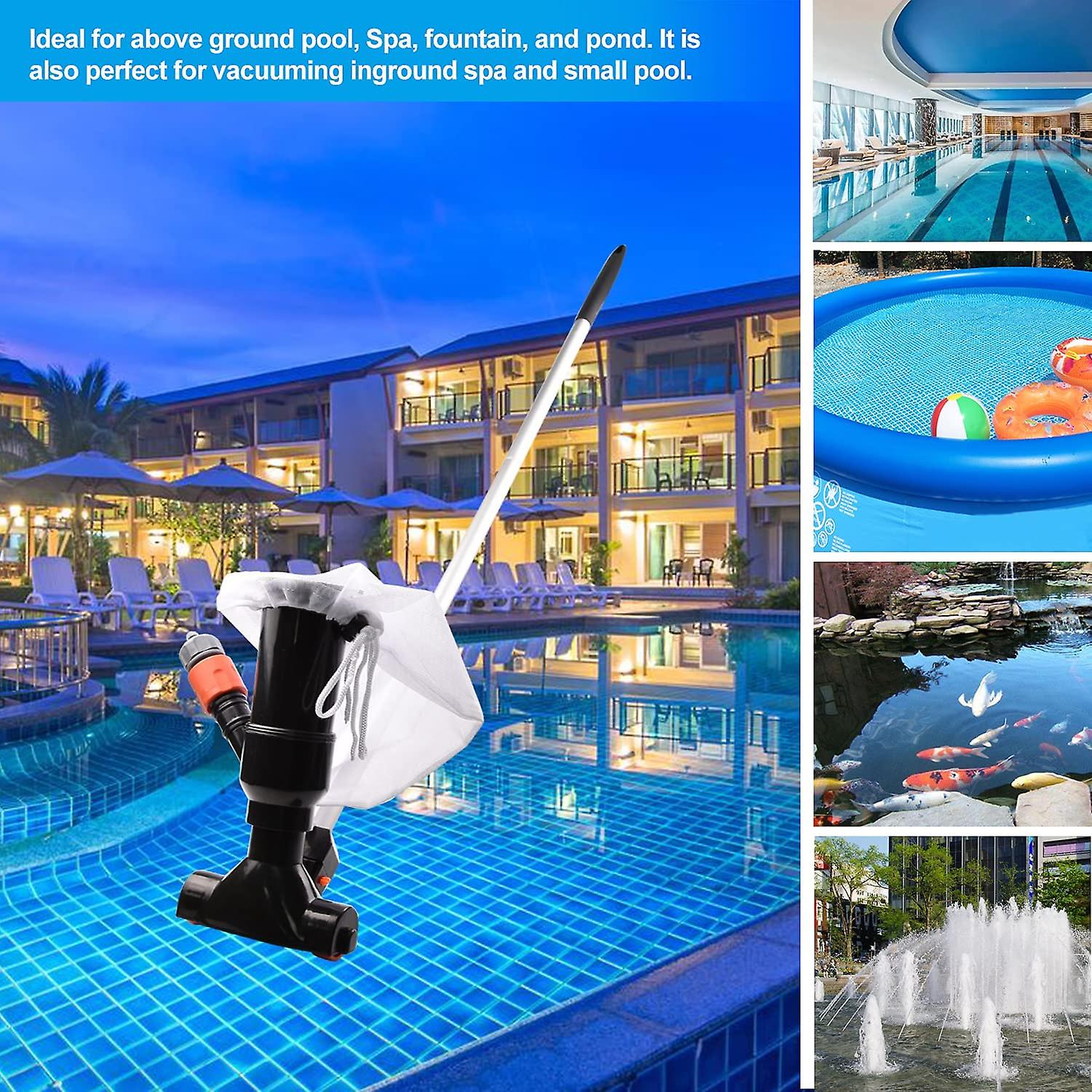 Portable Pool Vacuum Cleaner With 5 Pole Section Underwater Cleaner