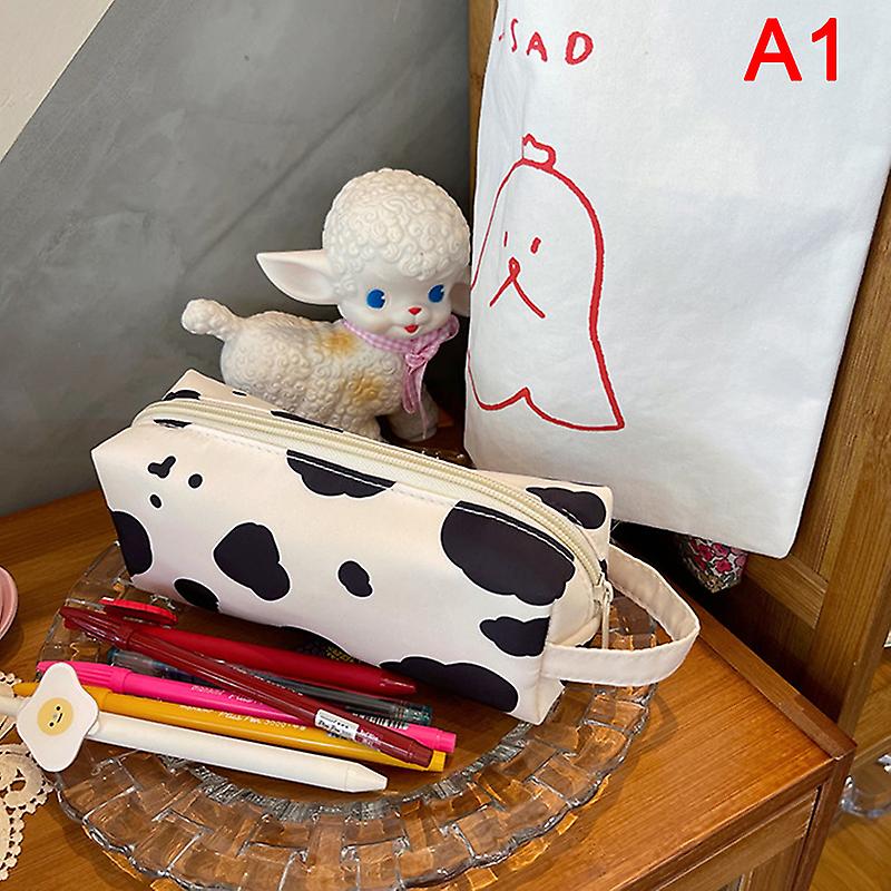 Ny Cow Print Pencil Case Väska Förvaringspåse Enkel Brevpapper Väska Hållare