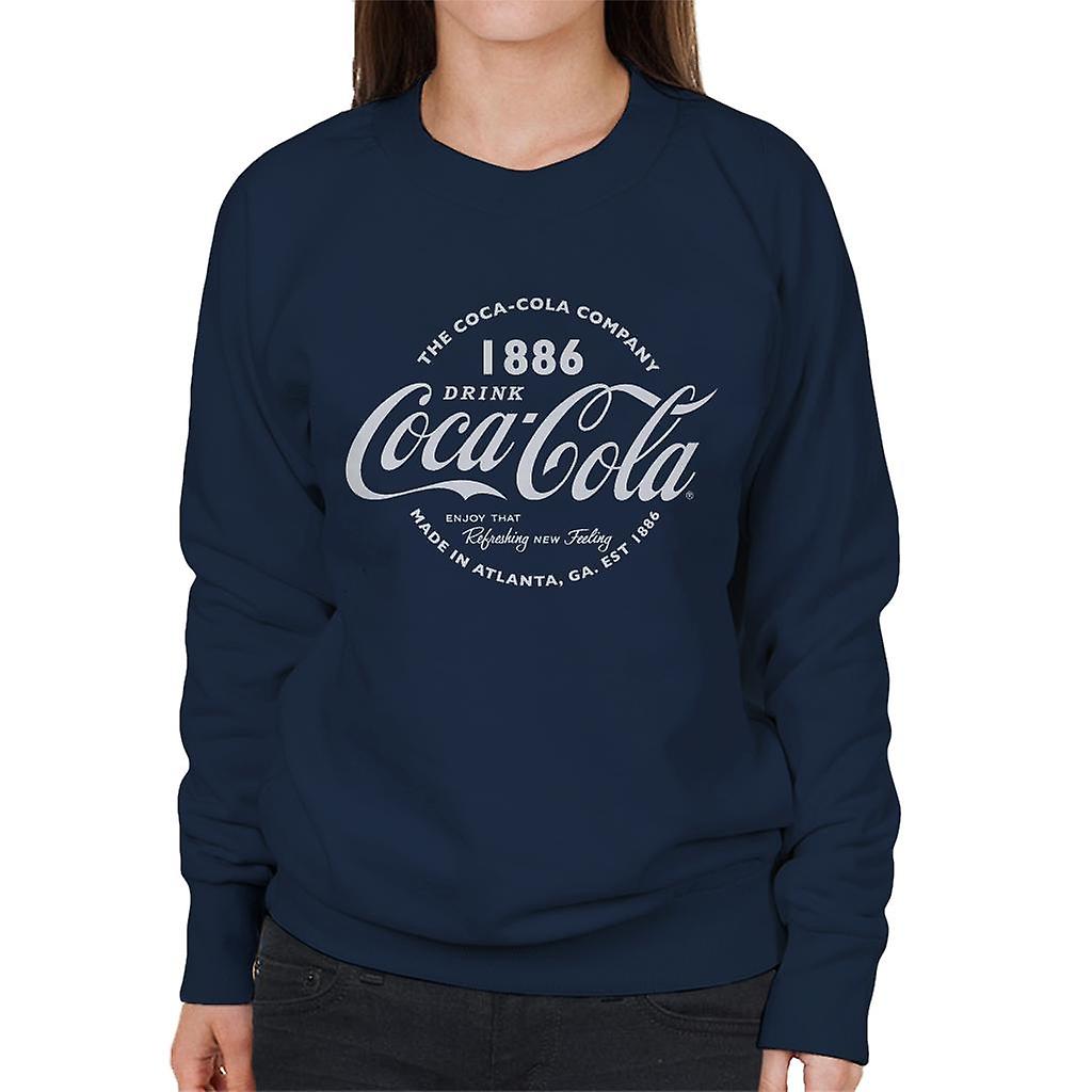 Coca Cola Retro Logo White Text Women's Sweatshirt