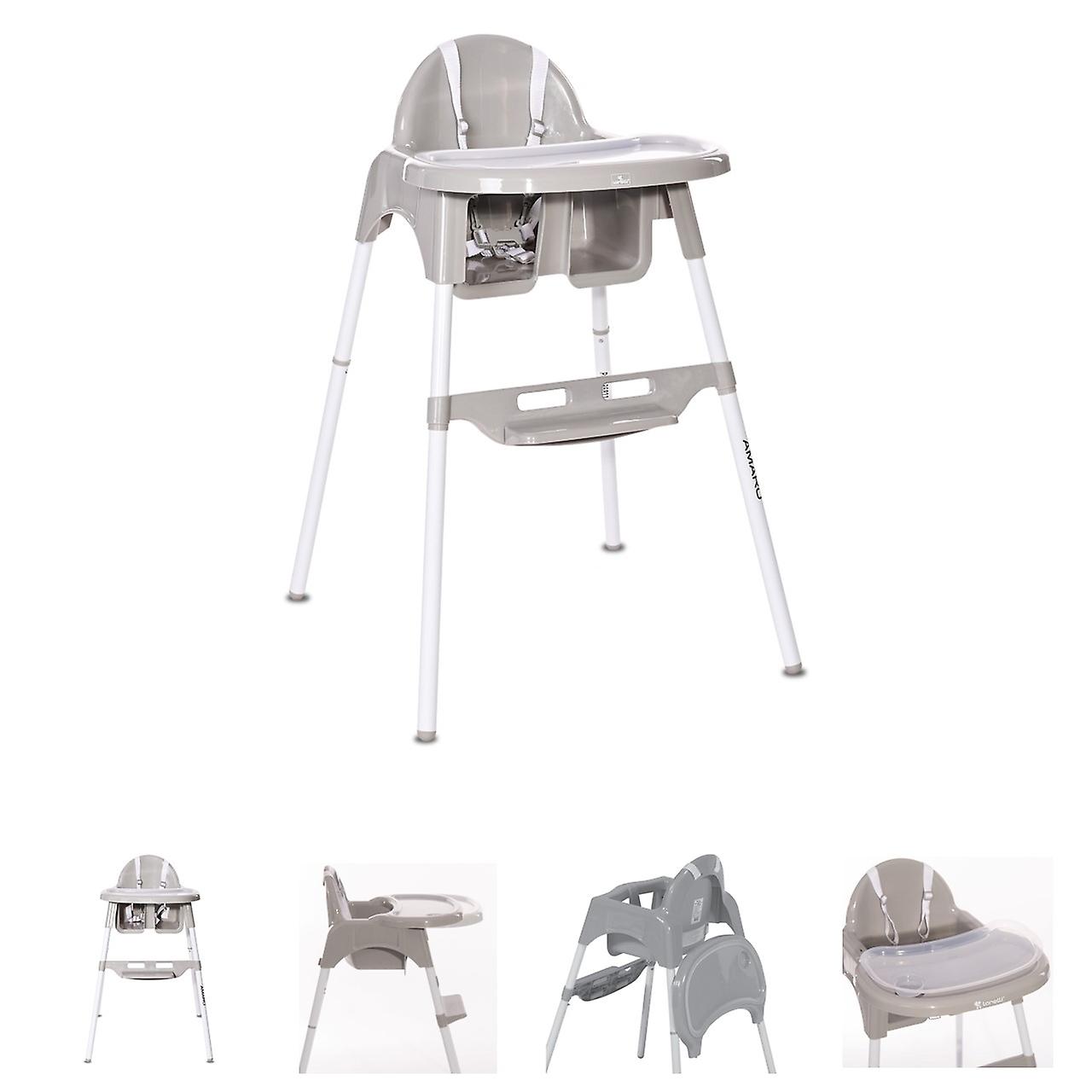 Lorelli gyermek etetőszék Amaro kétágyas étkezőasztal, csésze mélyedés, lábtartó, öv