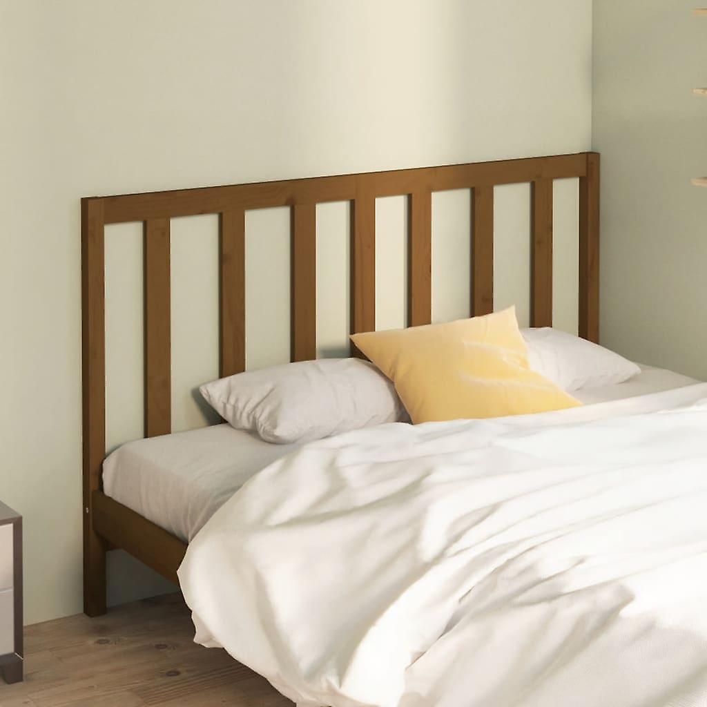 Headboard Honey Brown 146x4x100 cm Solid Pine Wood