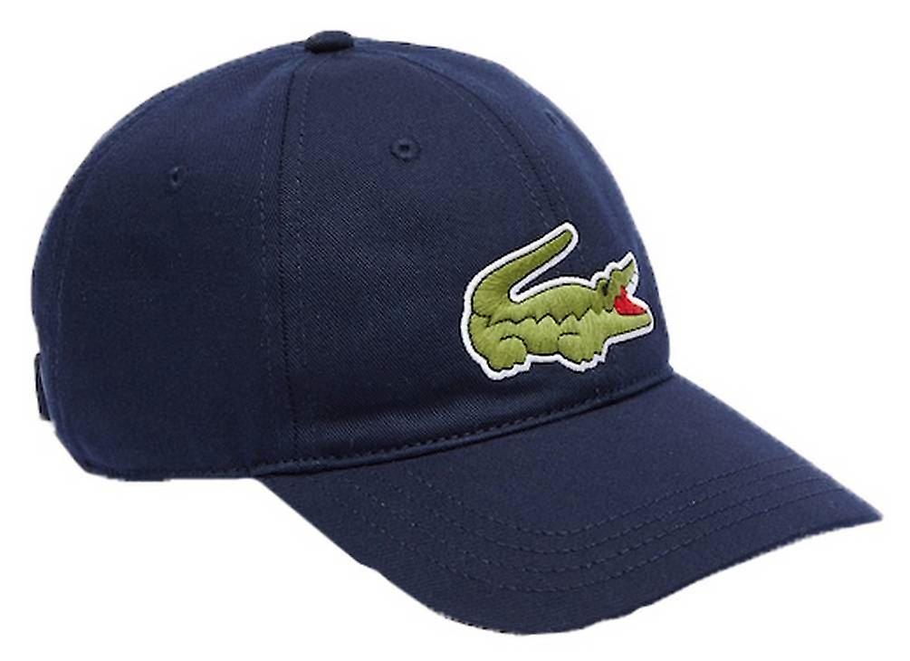 Lacoste Embroidered Croc Organic Cotton Twill Cap - Navy