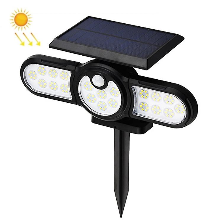 120 LED Three Heads Rotatable Solar Wall Light Lawn Lamp