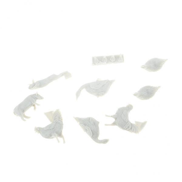 7x1/35 Scale Miniature Animal Pig Chicken Duck Rabbit Model for Scene Building