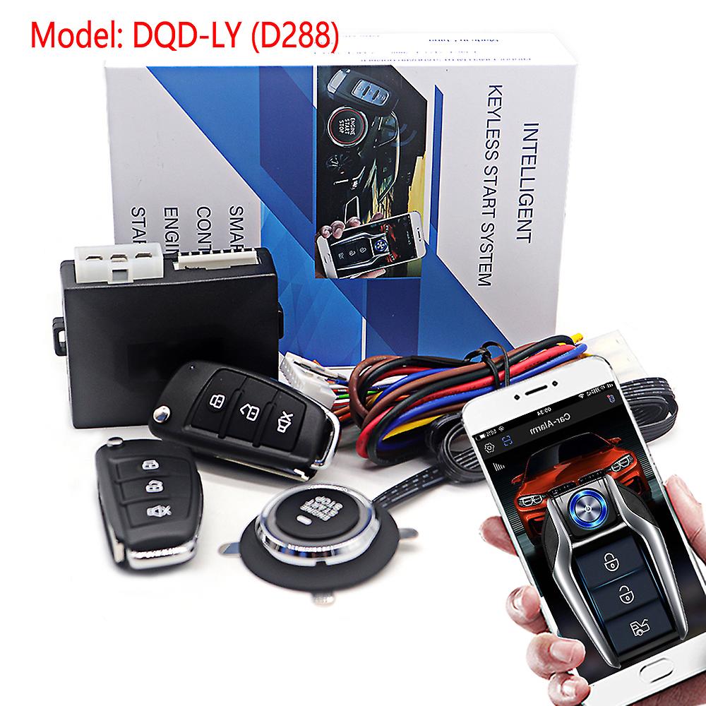 Smart App Remote Start Stop System For Cars, Car Alarm Keyless Entry System, Engine Push Start System With Remote Ignition