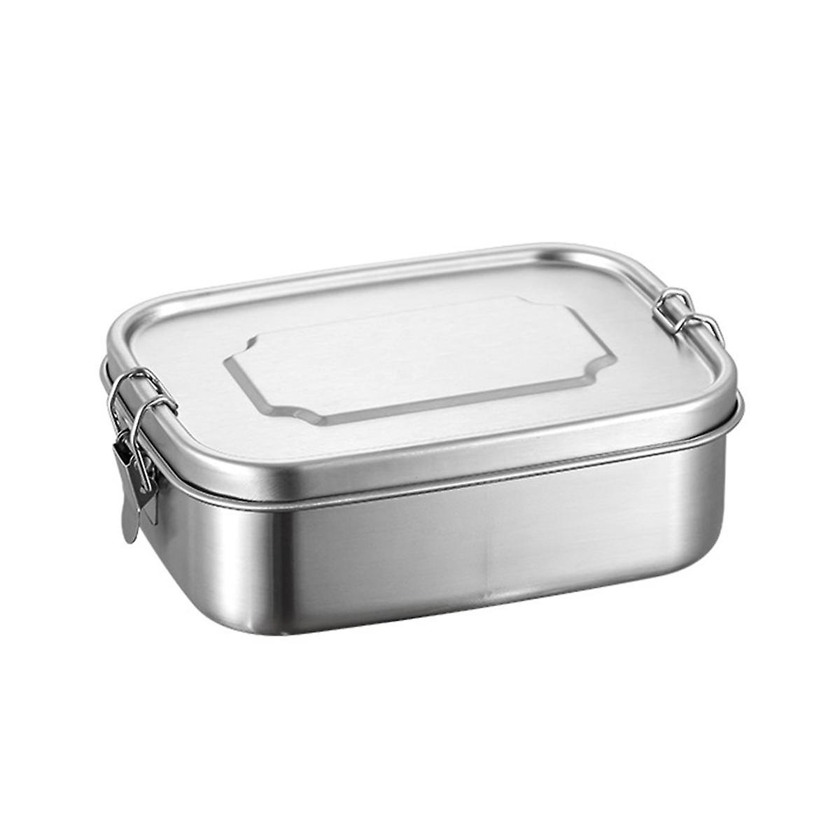 Proof Stainless Steel Bento Lunch Container, Metal Bento Lunch Box for Kids or Adults, 2 Compartmen