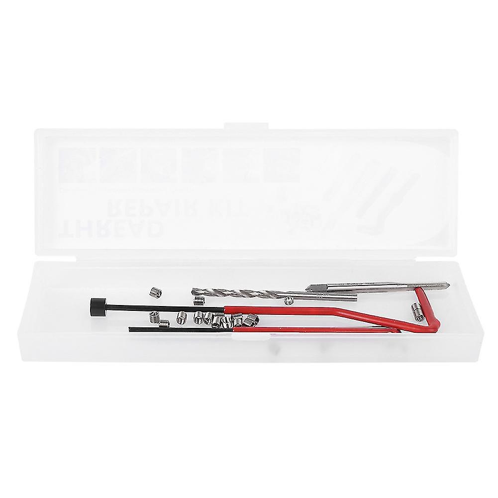 Kit de réparation de filetage M3, 25 pièces, avec boîte en plastique transparente, pour machines de traitement