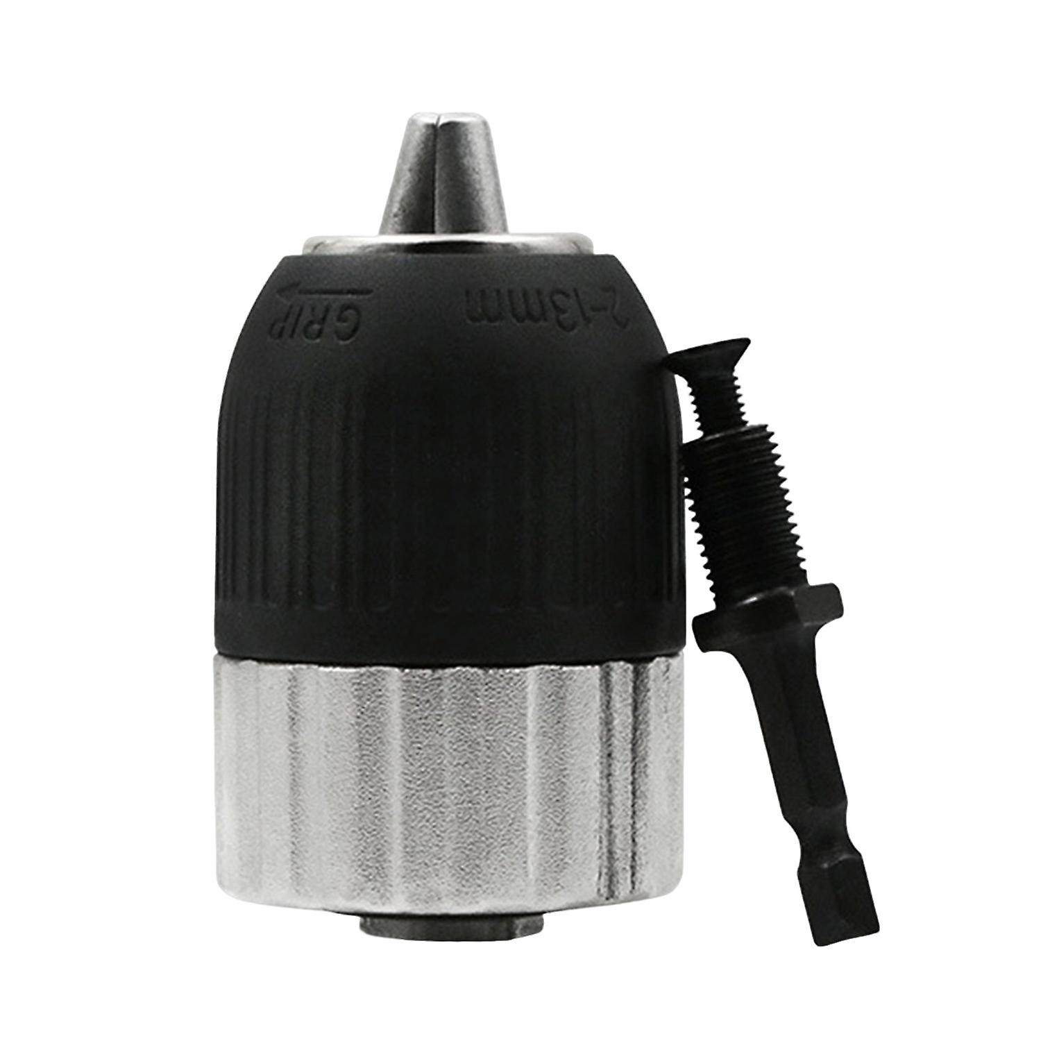 1 Set Electric Drill Chuck Clamping Range 2-13mm Self-locking Drill Conversion Chuck with Hex Shank 
