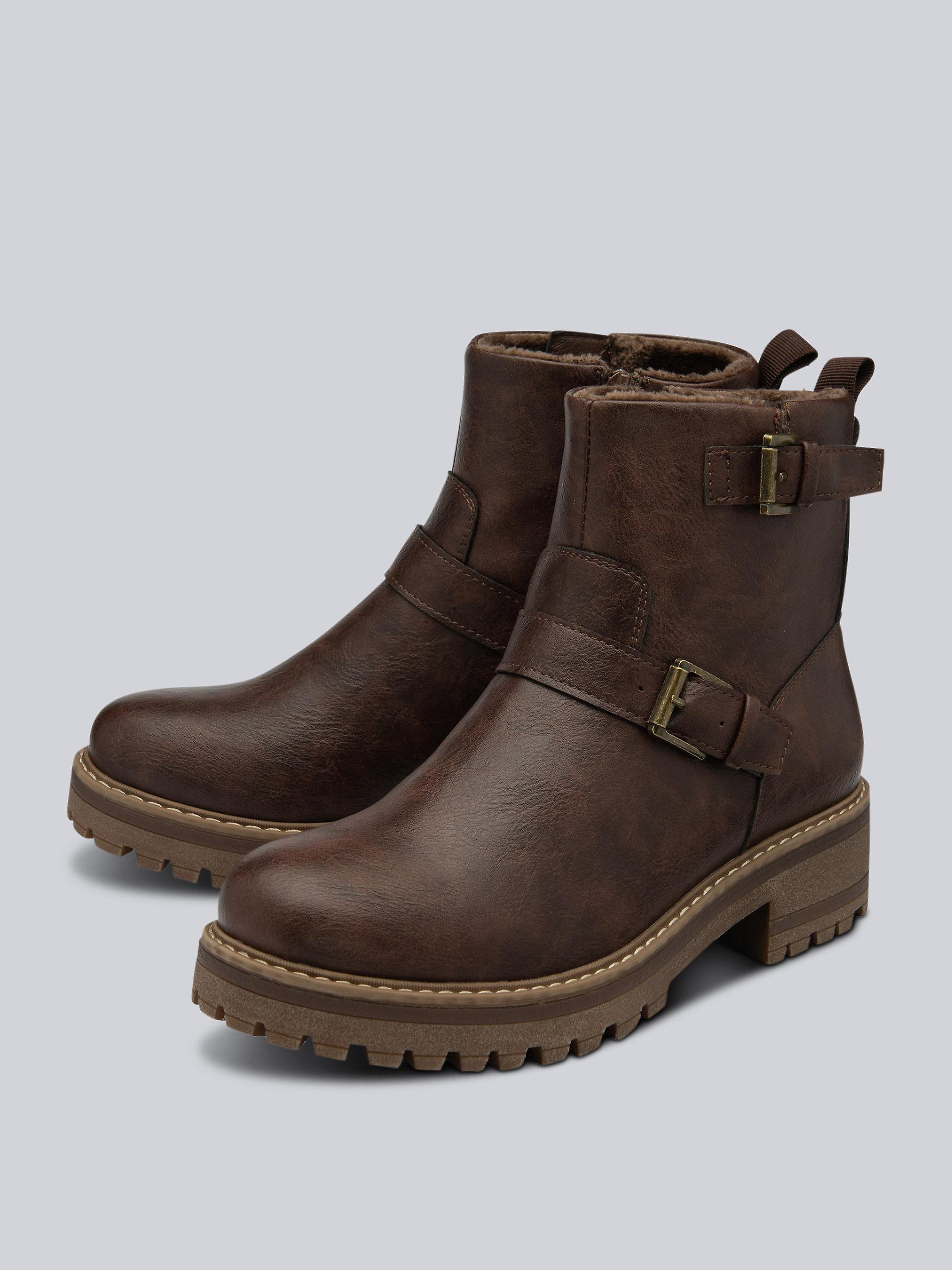 Lotus Jagger Zip-Up Ankle Boots in Brown