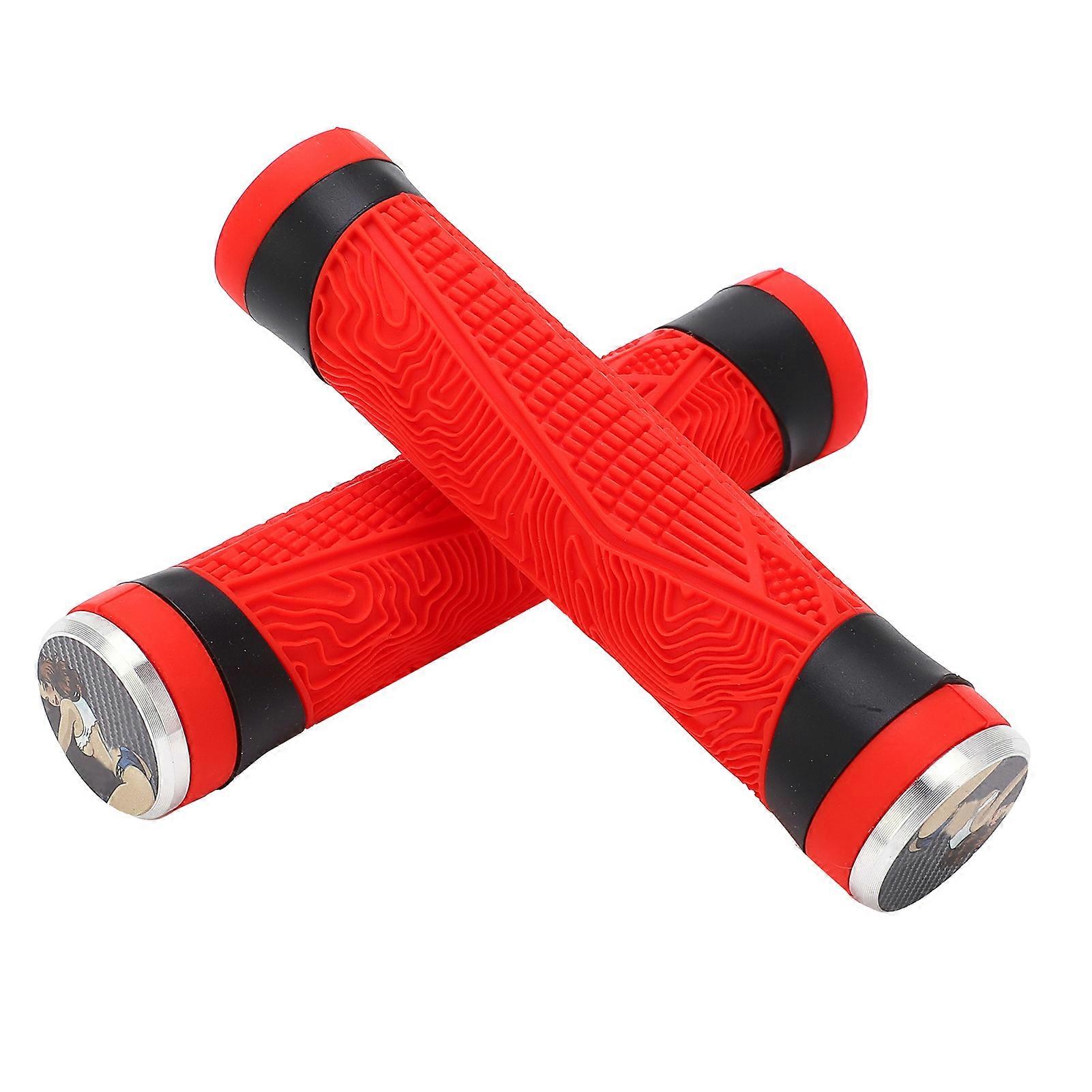 FMFXTR Rubber Handle Grips Gecko Pattern Universal Silicone Handle GripsRed