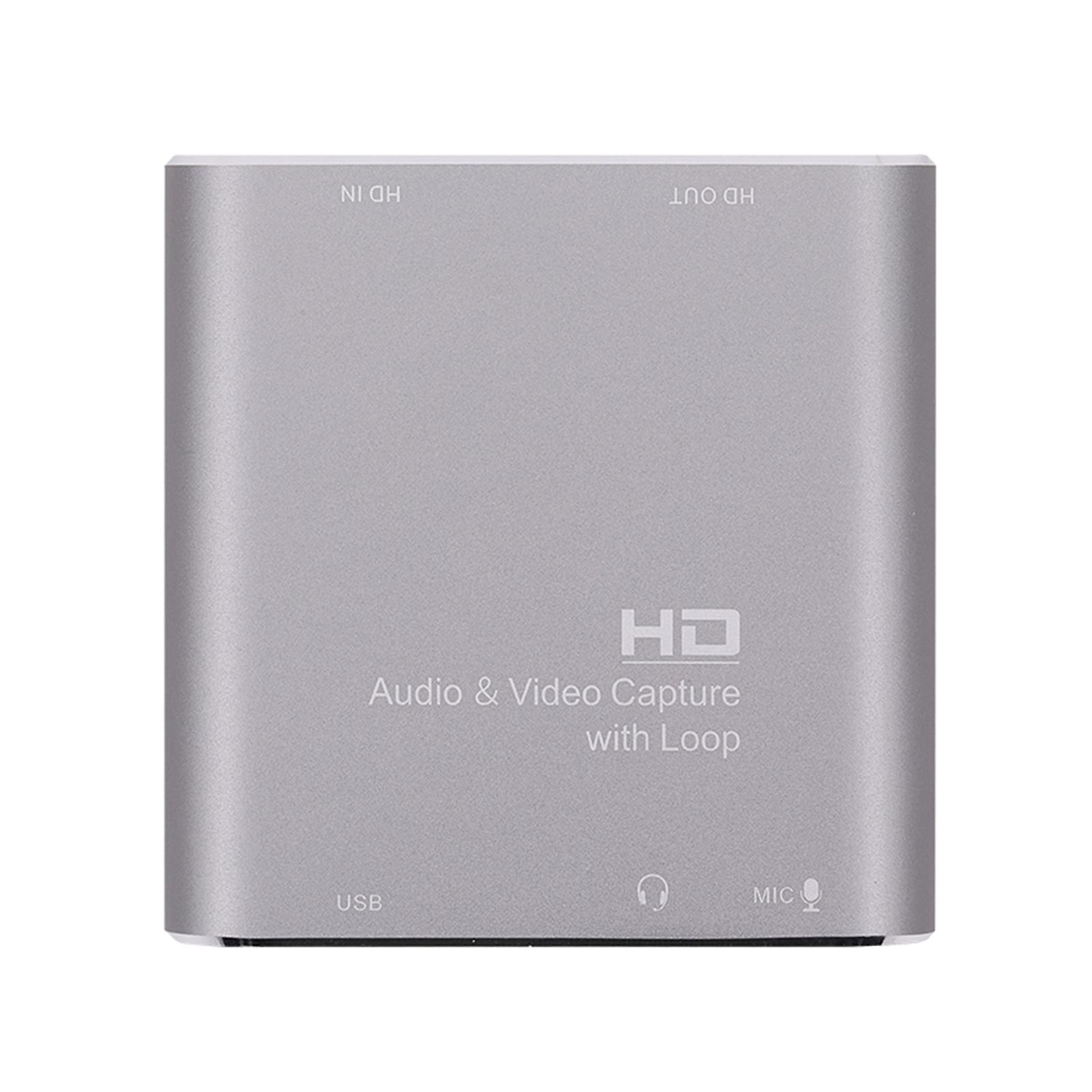 Multifunctional USB3.0 Video Capture Card with Microphone Interface and Loop-through Output Audio for Office