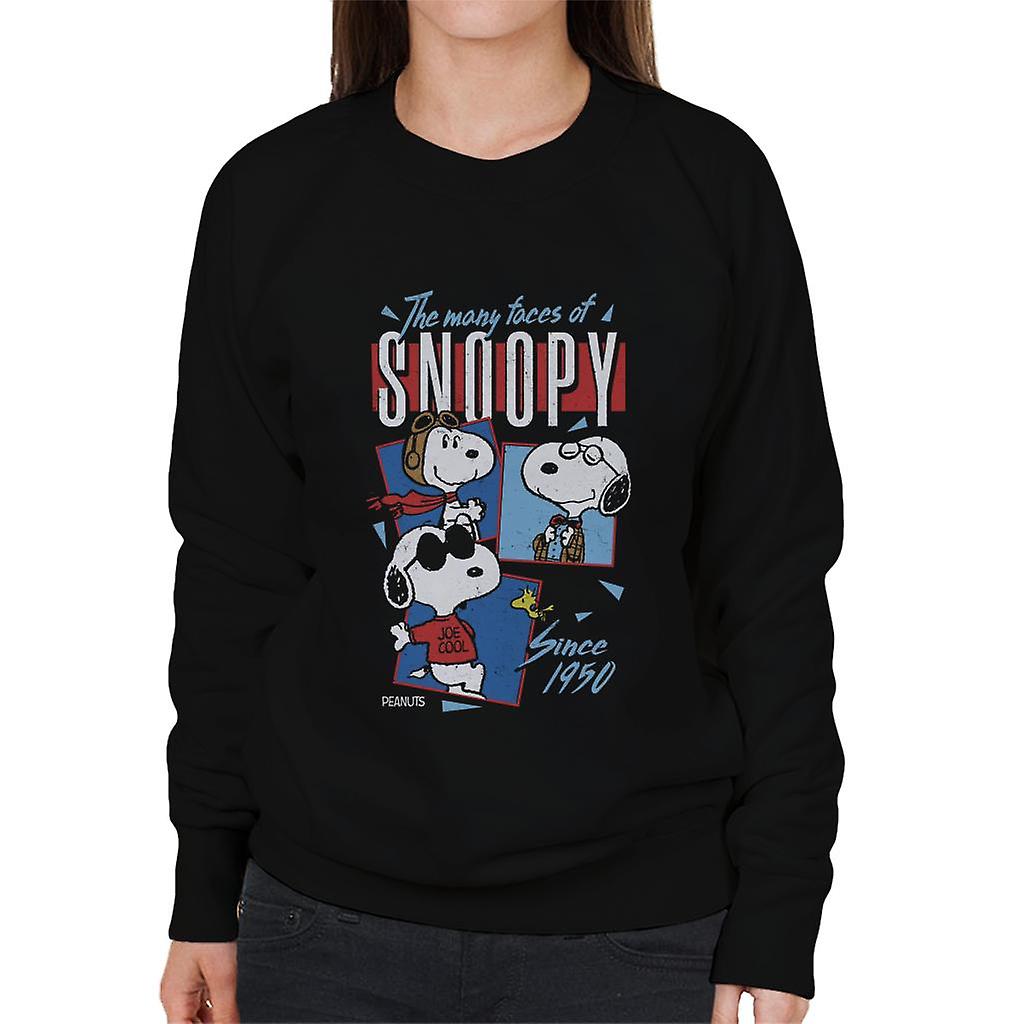 Peanuts The Many Faces Of Snoopy Women's Sweatshirt