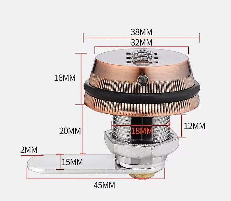 Combination Lock 3-Digit Password Security Padlock Keyless Cam Lock for Cabinet Locker Drawer Letter Box Locks(2pcs, black)