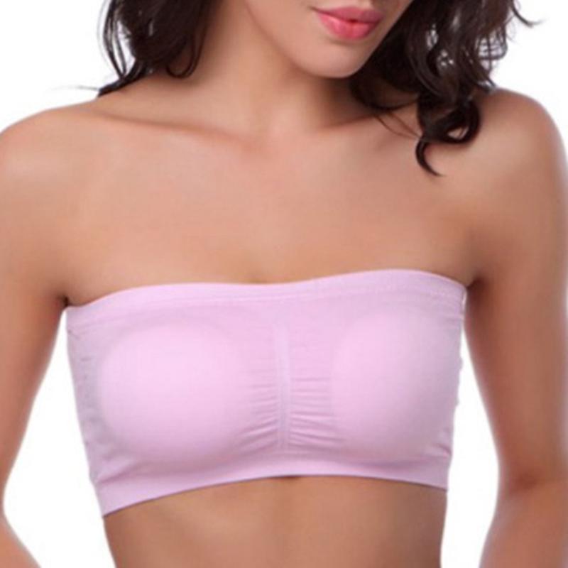 All-Match Strapless Bandeau Bra Women's Wireless Seamless Bra Padded Bralette