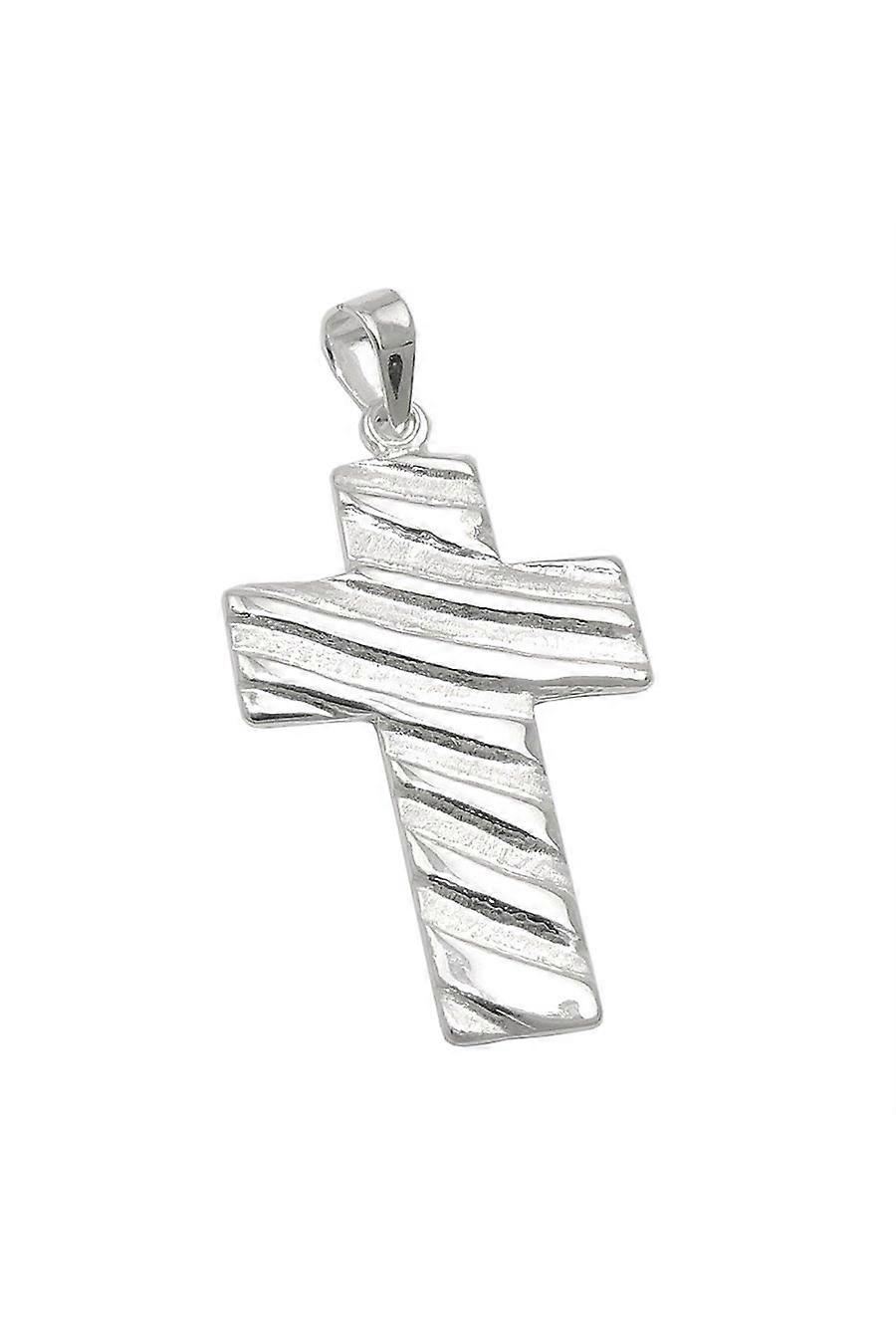 Pendant Cross Wave Pattern Silver 925 - Gl93921