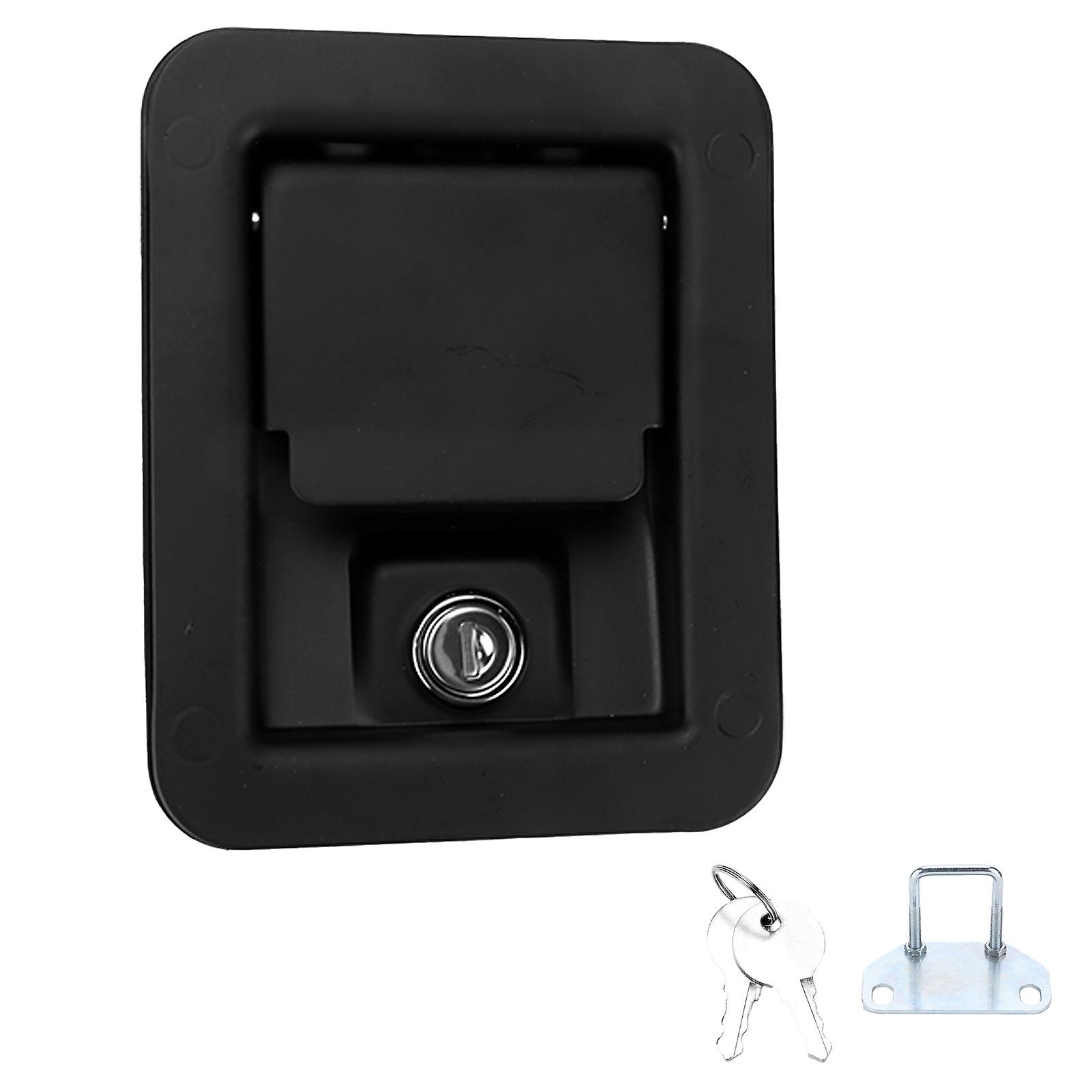 Stainless Steel Car Door Lock with 2 Keys, Replacement Modification for Trailers, RVs, Trucks