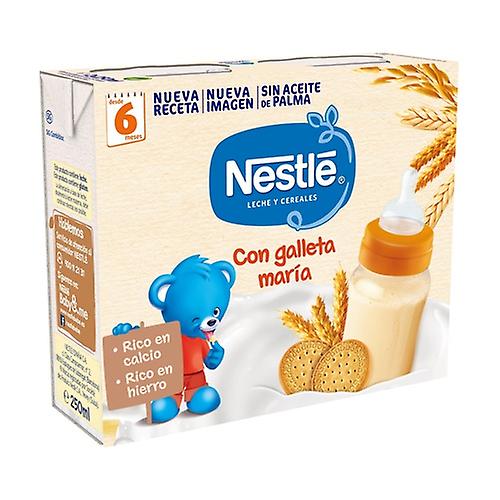 Milk and 8 Cereals with Maria cookies +6m 2x250 ml