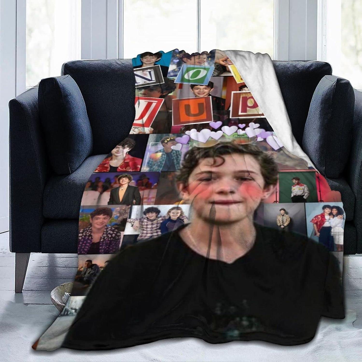 Noah Jupe Fleece Throw Blanket, Ultra Soft Cozy Luxury Fuzzy Filt för Couch Bed Sofa, Lätta varma plyschfiltar Sängkläder för hela säsongen