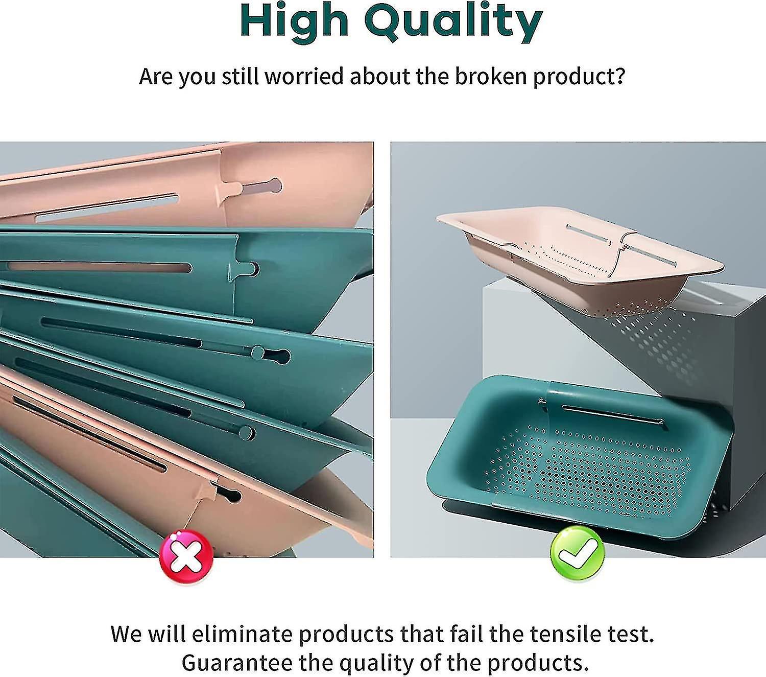 Collapsible Over-the-Sink Colander - Food Grade Material