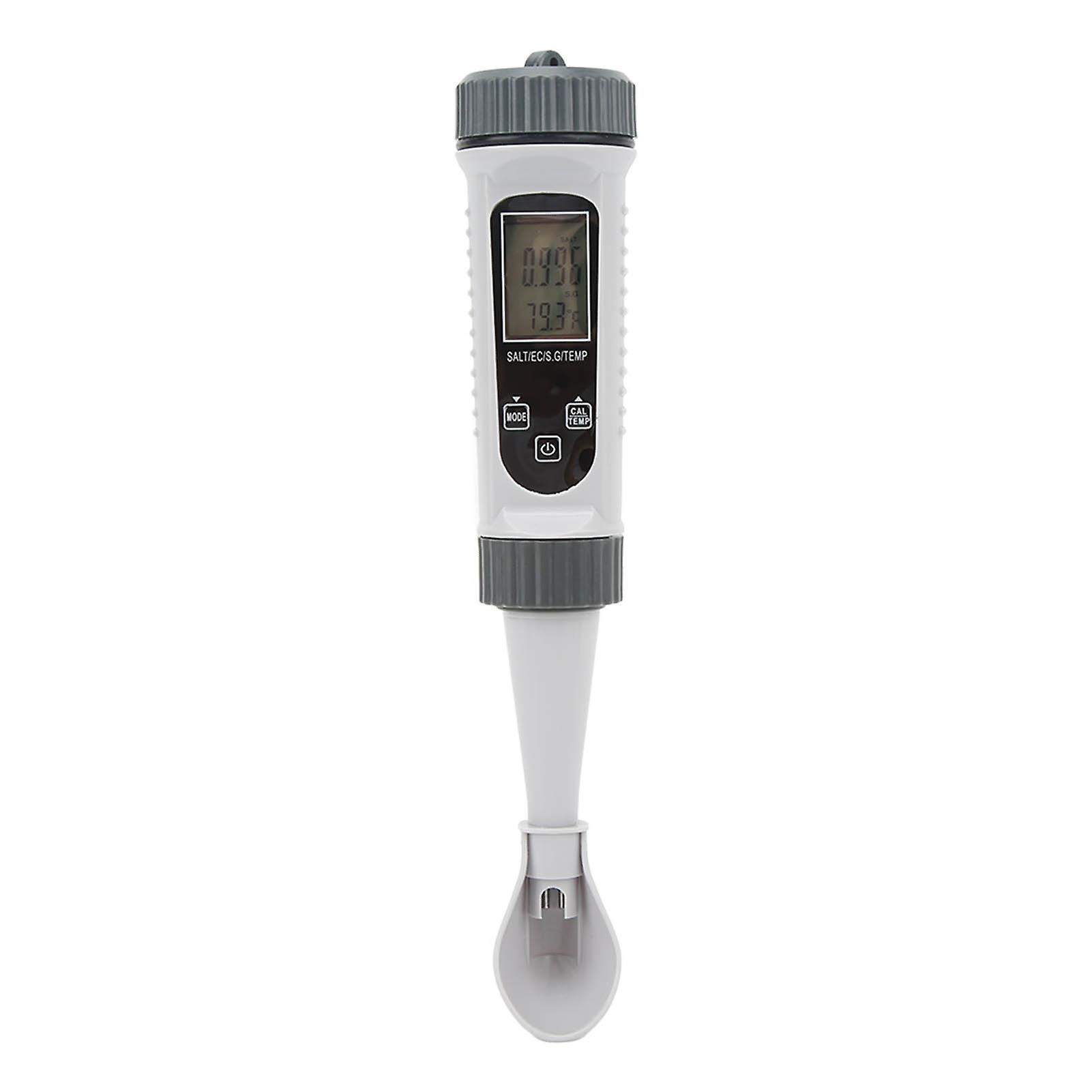 Digital Salinity Tester High Accuracy Wide Range Temp Comp Large LCD Water Quality Tester for EC Temp S.G