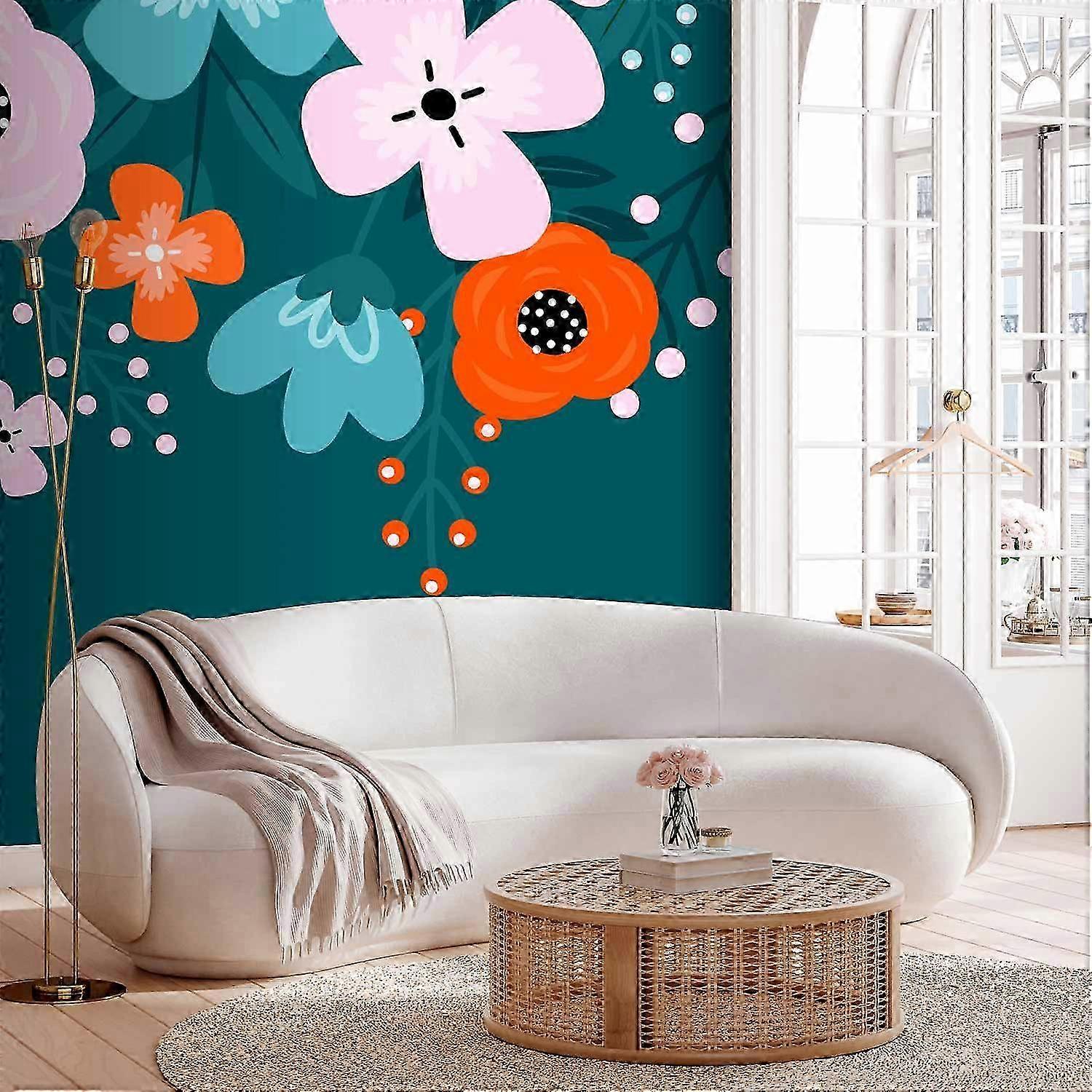 Self-adhesive Wall Mural - Colorful Bloom - Third Variant