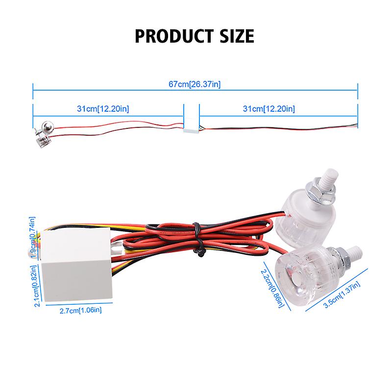 Universal 1 Pair Motorcycle Led Concave Mirror Eagle Eye Lamp Drl Turn Signal Indicator Flashing Led Bulb Motorbike