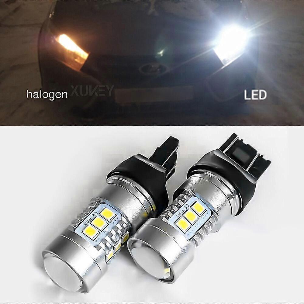 2x 582 7440 580 7443 W21W White LED Bulb Sidelight Reverse