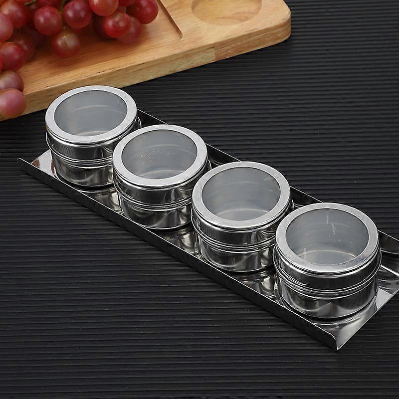 Stainless Steel Magnetic Kitchen Spice Shaker Set