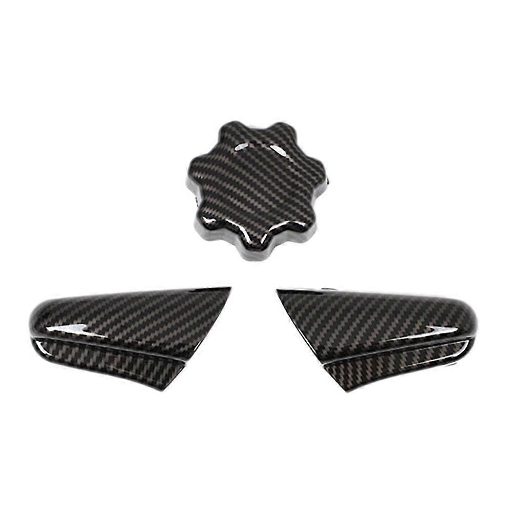 3Pcs Rustproof Protector Protective Cover for Seat Adjustment Button for 2016-2020 Carbon Fiber Pat