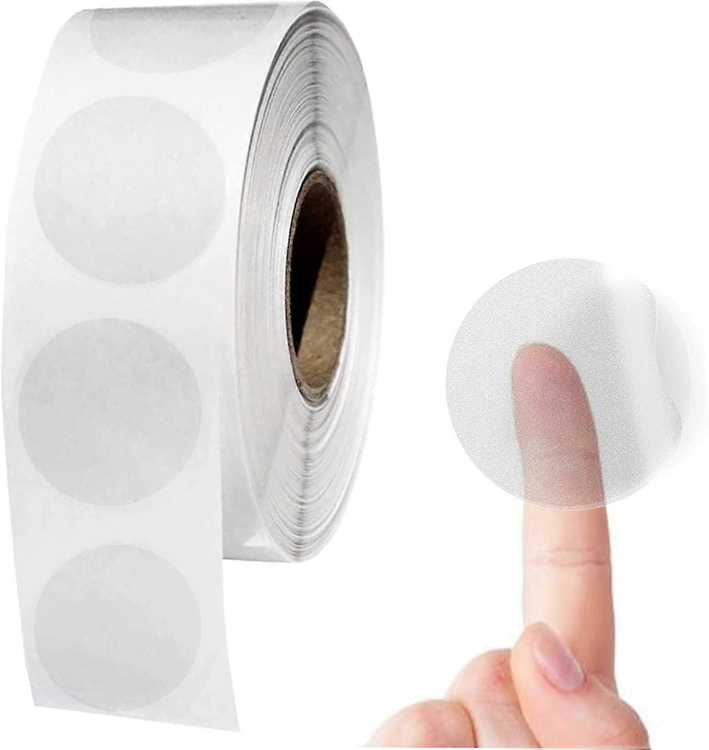 Crystal Clear Transparent 1" Round Stickers, Envelope Tab Sealer and Retail Package Round Clear Seal Labels Self Adhesive, 1000 Stickers Per Roll