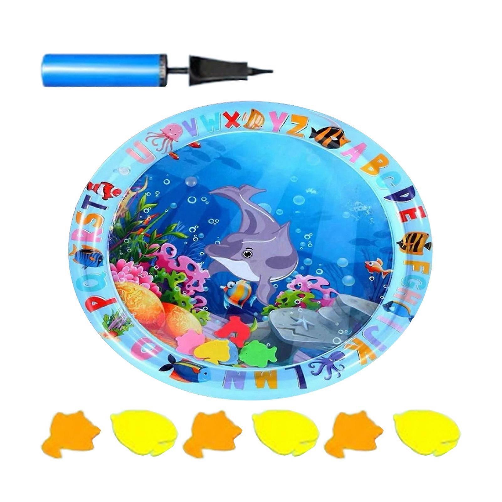 Cat Water Sensor Play Mat Interactive Cat Toy Water Sensory Pad with Simulated Fish Thickened Summer Cooling Pad for Pets