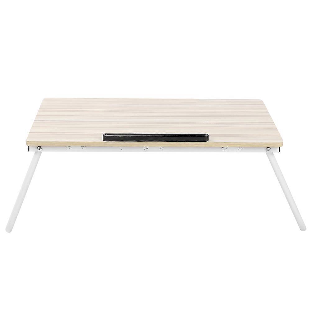Bed Desk Foldable Small Home Laptop Computer Notebook Stand White Maple Color A1‑1