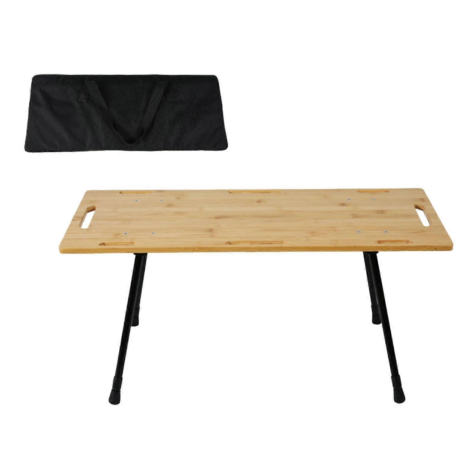 Folding Table Furniture Sturdy Adjustable Height for Backyard Picnics Garden