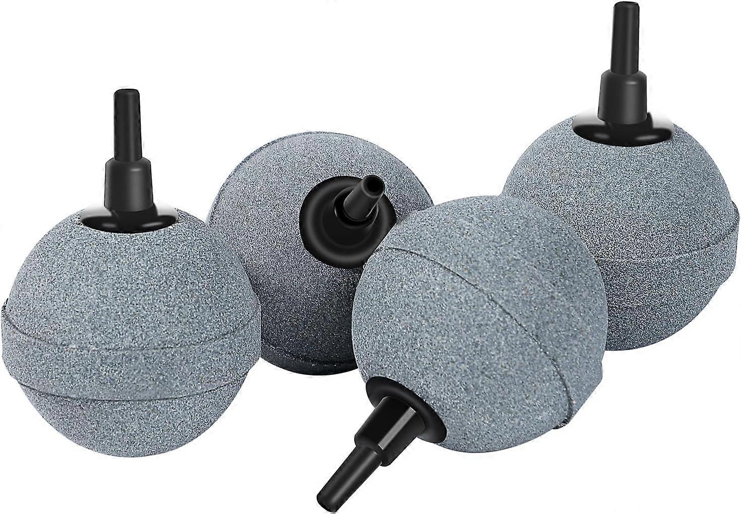 حجر هواء مقاس 2 بوصة للبركة، حجر هواء لحوض السمك، حجر هواء موزع للأكسجين يدوم طويلاً، عبوة من 4 قطع