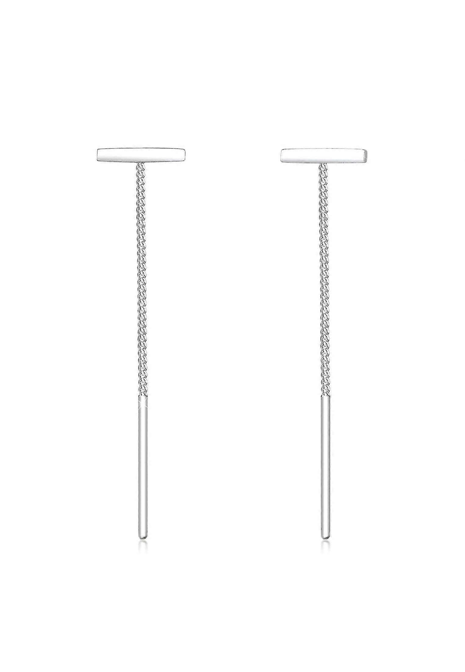 Dames Oorbellen Pull-through Bar O Trend In 925 Zilver