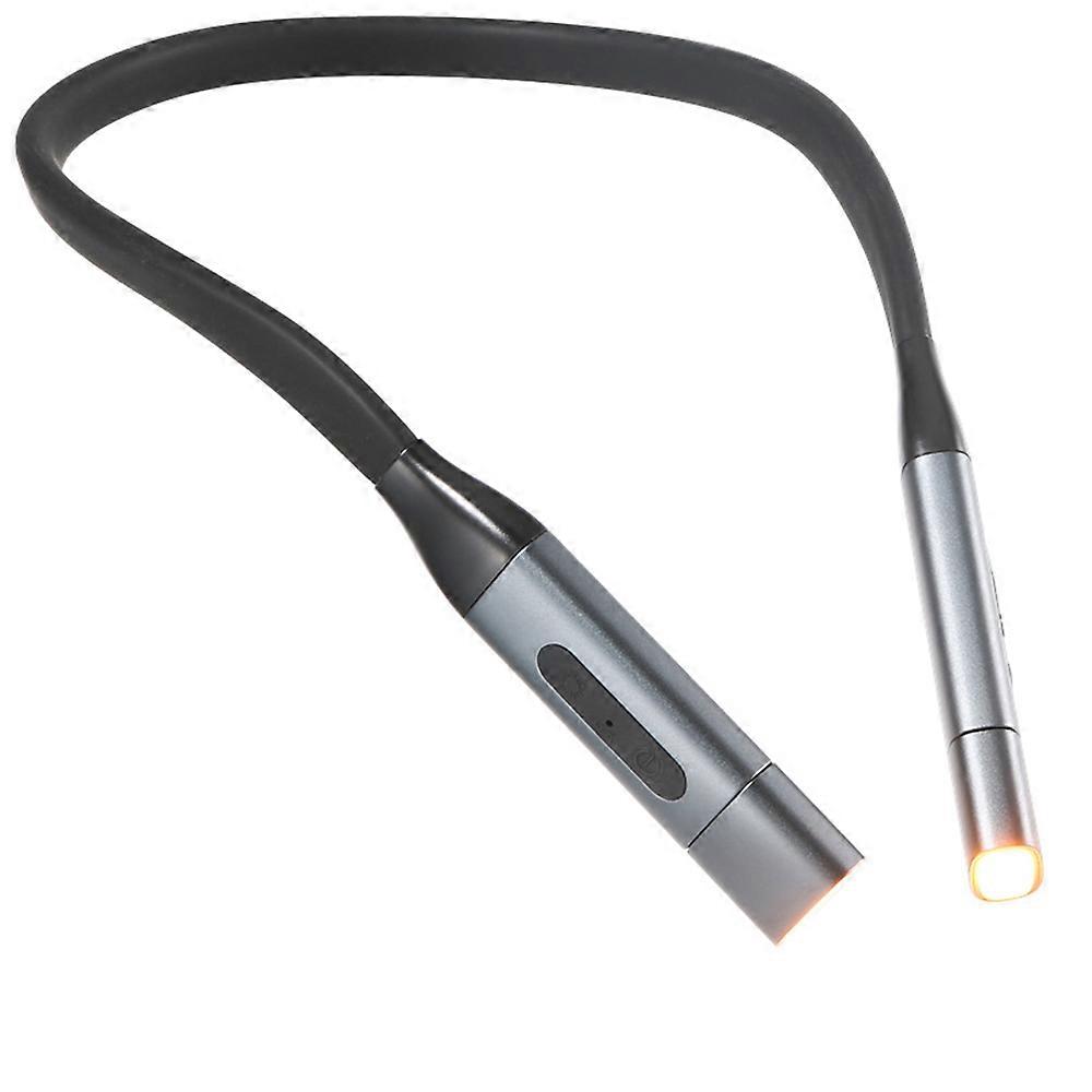 Neck Reading Lamp, 3 Colours LED Book Lamp, Multifunctional Neck Pendant Lamp for Reading, Knitting, Camping, Repairing (USB Rechargeable/Brightness A