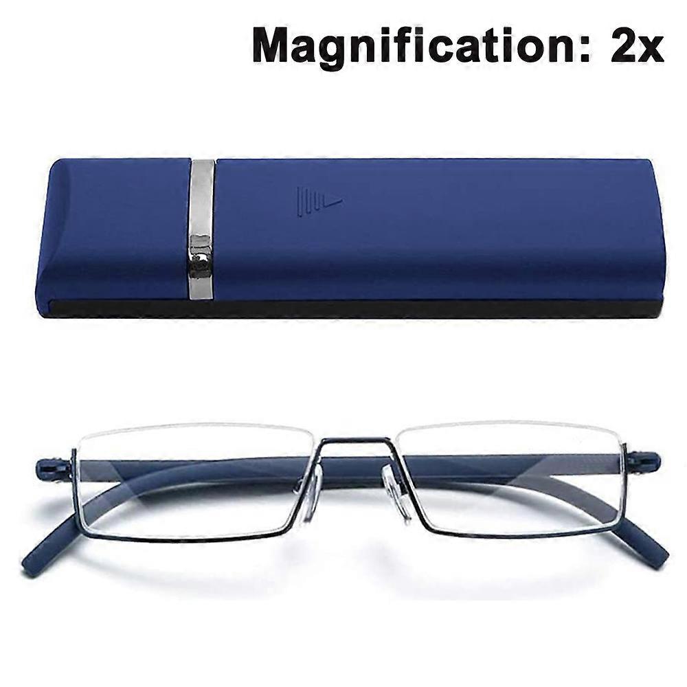 Lightweight Half Frame Reading Glasses - Clear Glasses for Men and Women