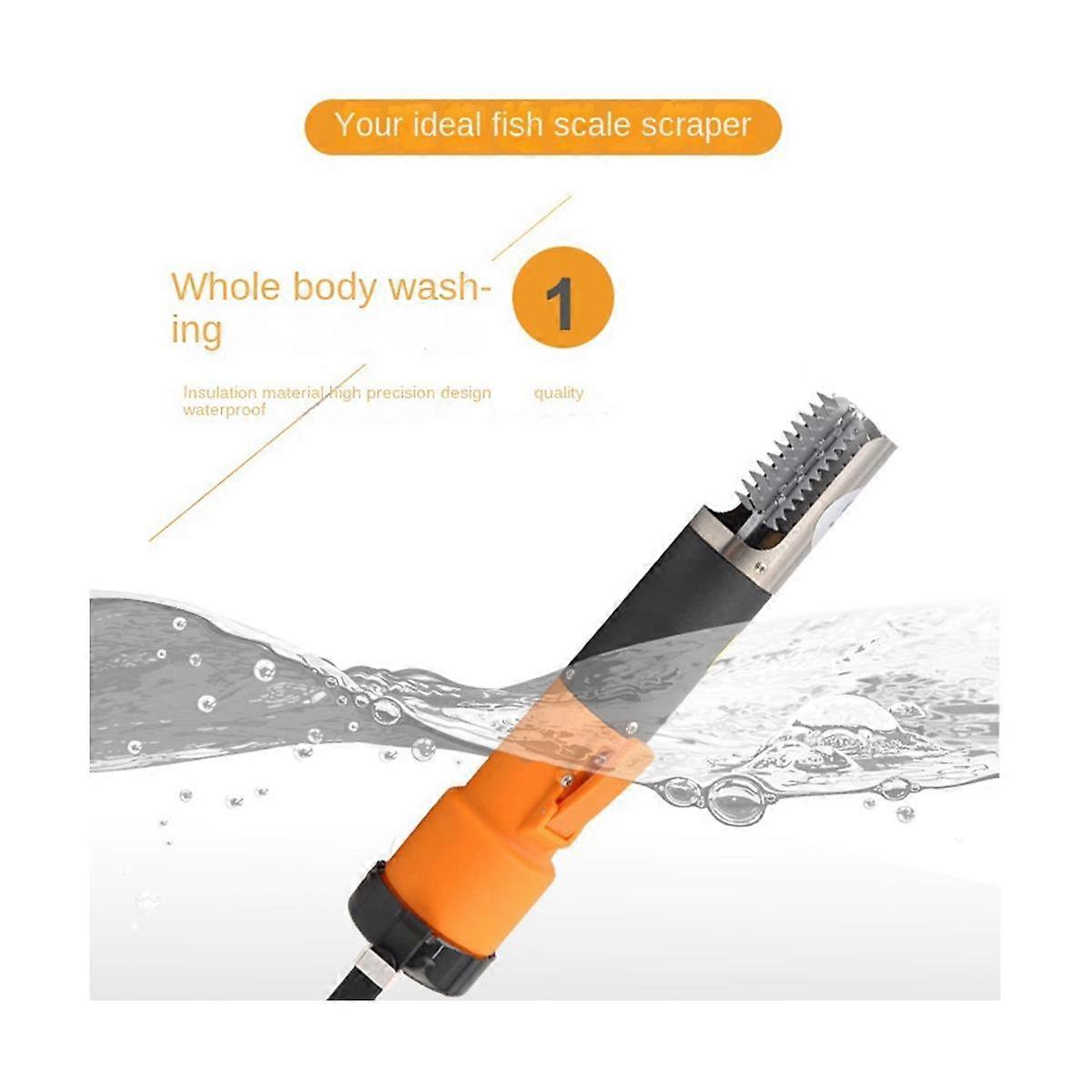 Electric Fish Scaler 6800Forward and Reverse Fish Scale Remover Seafood Tool Cleaner Waterproof Portable Cleaner Eu plug